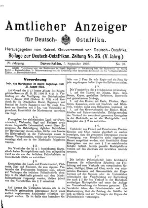 Deutsch-Ostafrikanische Zeitung vom 05.09.1903