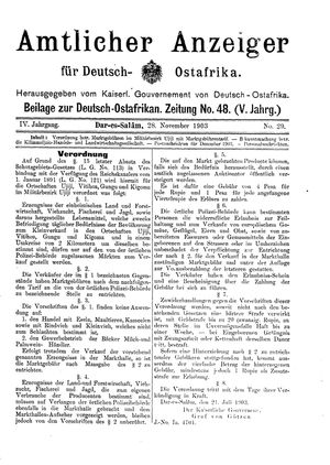 Deutsch-Ostafrikanische Zeitung vom 28.11.1903