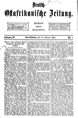 Deutsch-Ostafrikanische Zeitung on Feb 13, 1904