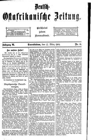 Deutsch-Ostafrikanische Zeitung vom 12.03.1904