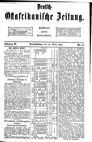 Deutsch-Ostafrikanische Zeitung on Mar 26, 1904