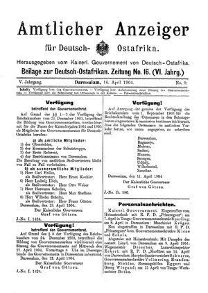 Deutsch-Ostafrikanische Zeitung vom 16.04.1904