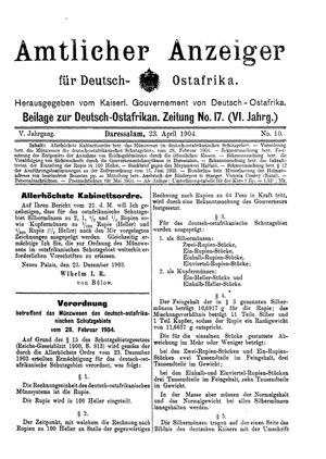 Deutsch-Ostafrikanische Zeitung vom 23.04.1904