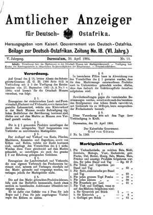 Deutsch-Ostafrikanische Zeitung vom 30.04.1904