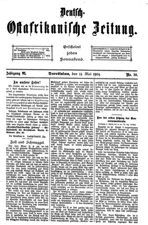 Deutsch-Ostafrikanische Zeitung vom 14.05.1904