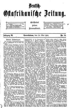 Deutsch-Ostafrikanische Zeitung on May 28, 1904