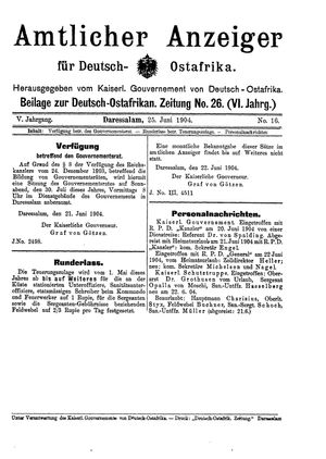 Deutsch-Ostafrikanische Zeitung vom 25.06.1904