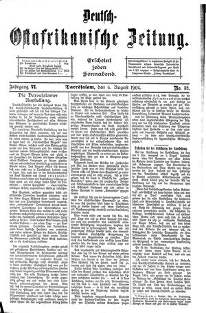 Deutsch-Ostafrikanische Zeitung vom 06.08.1904