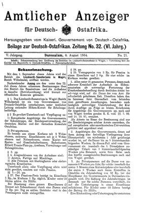 Deutsch-Ostafrikanische Zeitung vom 06.08.1904