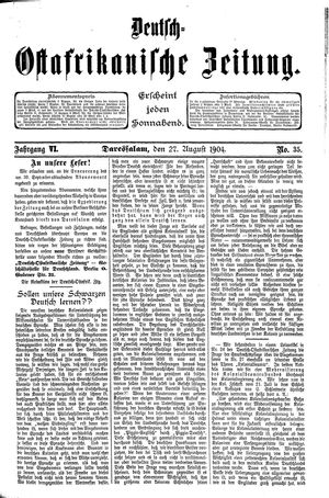 Deutsch-Ostafrikanische Zeitung on Aug 27, 1904