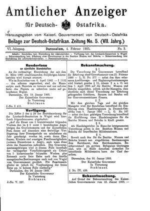 Deutsch-Ostafrikanische Zeitung vom 04.02.1905