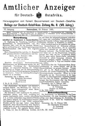 Deutsch-Ostafrikanische Zeitung vom 25.02.1905