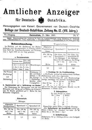 Deutsch-Ostafrikanische Zeitung vom 25.03.1905