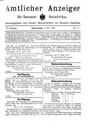 Deutsch-Ostafrikanische Zeitung vom 06.05.1905