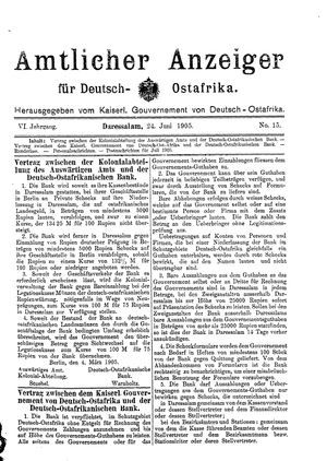 Deutsch-Ostafrikanische Zeitung on Jun 24, 1905