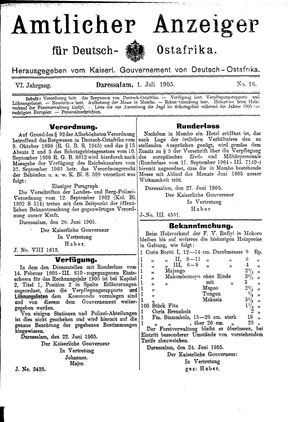Deutsch-Ostafrikanische Zeitung vom 01.07.1905