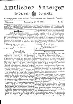 Deutsch-Ostafrikanische Zeitung vom 29.07.1905