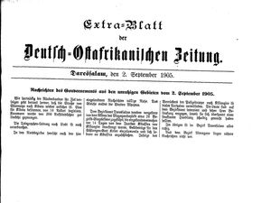 Deutsch-Ostafrikanische Zeitung vom 02.09.1905
