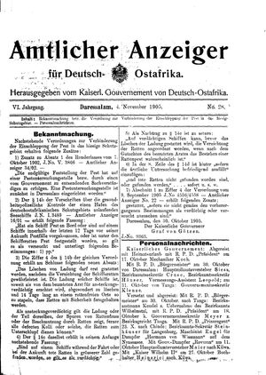 Deutsch-Ostafrikanische Zeitung vom 04.11.1905