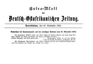 Deutsch-Ostafrikanische Zeitung vom 18.11.1905
