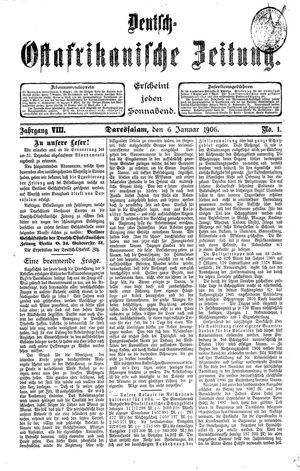 Deutsch-Ostafrikanische Zeitung vom 06.01.1906