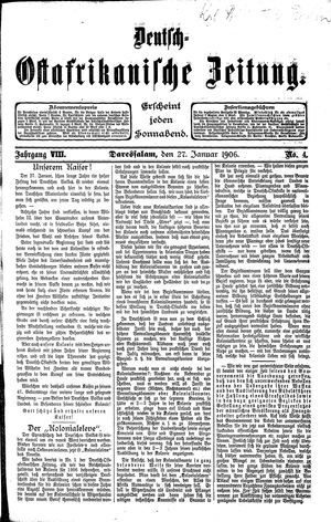 Deutsch-Ostafrikanische Zeitung vom 27.01.1906