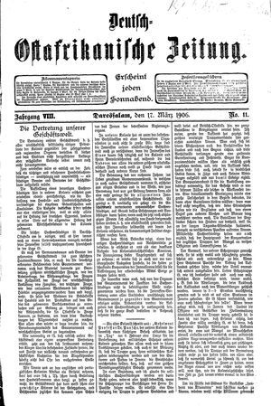 Deutsch-Ostafrikanische Zeitung vom 17.03.1906