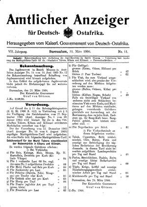 Deutsch-Ostafrikanische Zeitung vom 31.03.1906