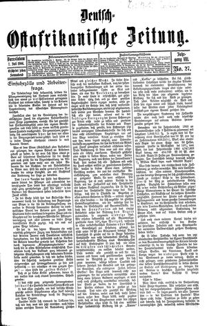 Deutsch-Ostafrikanische Zeitung on Jul 7, 1906
