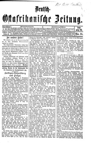 Deutsch-Ostafrikanische Zeitung vom 14.07.1906