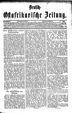 Deutsch-Ostafrikanische Zeitung vom 21.07.1906