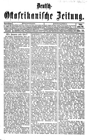 Deutsch-Ostafrikanische Zeitung vom 18.08.1906