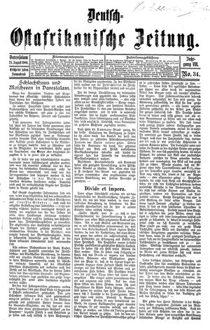 Deutsch-Ostafrikanische Zeitung vom 25.08.1906
