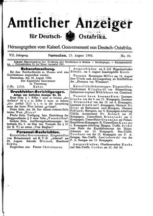 Deutsch-Ostafrikanische Zeitung vom 25.08.1906