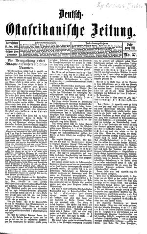 Deutsch-Ostafrikanische Zeitung vom 15.09.1906