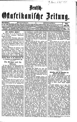 Deutsch-Ostafrikanische Zeitung vom 29.09.1906
