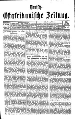 Deutsch-Ostafrikanische Zeitung vom 27.10.1906