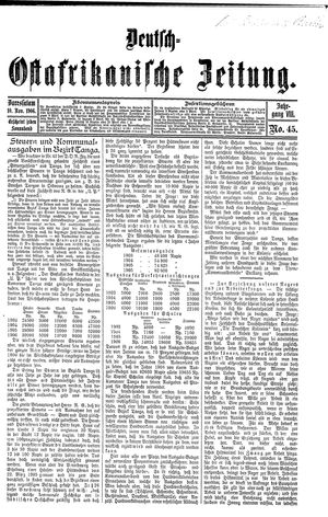 Deutsch-Ostafrikanische Zeitung vom 10.11.1906