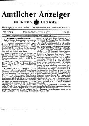 Deutsch-Ostafrikanische Zeitung vom 24.11.1906