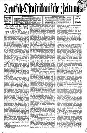 Deutsch-Ostafrikanische Zeitung on Jan 12, 1907