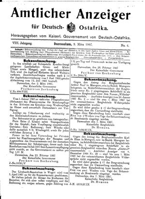 Deutsch-Ostafrikanische Zeitung vom 09.03.1907