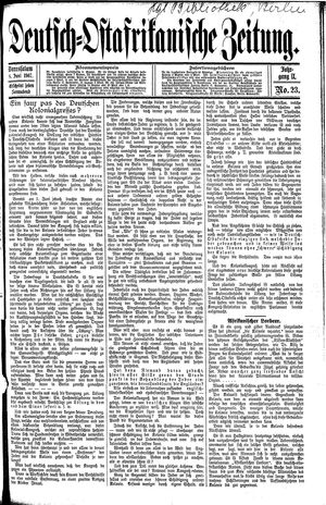 Deutsch-Ostafrikanische Zeitung vom 08.06.1907