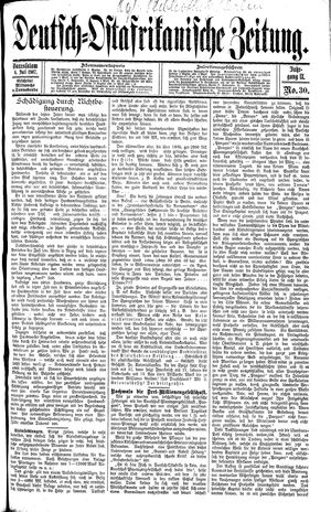 Deutsch-Ostafrikanische Zeitung vom 06.07.1907