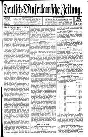 Deutsch-Ostafrikanische Zeitung vom 31.07.1907