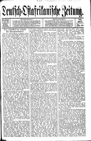 Deutsch-Ostafrikanische Zeitung vom 10.08.1907