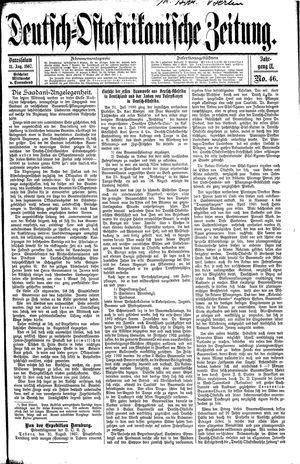 Deutsch-Ostafrikanische Zeitung vom 31.08.1907
