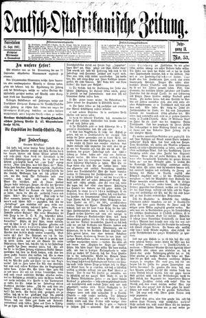Deutsch-Ostafrikanische Zeitung vom 25.09.1907