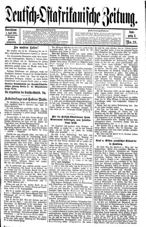 Deutsch-Ostafrikanische Zeitung on Apr 1, 1908