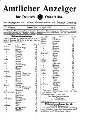 Deutsch-Ostafrikanische Zeitung vom 25.04.1908