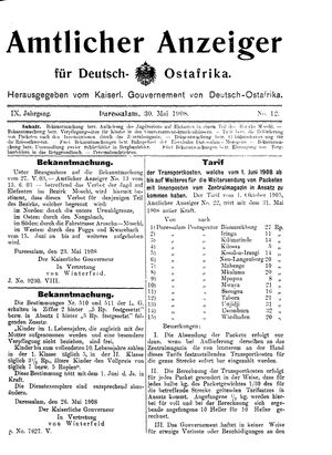 Deutsch-Ostafrikanische Zeitung vom 30.05.1908